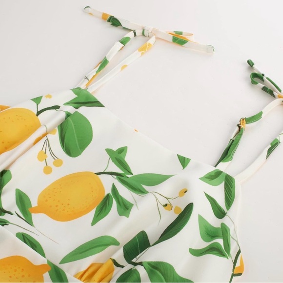 Lemon Print Sleeveless Dress - Picture 3 of 5